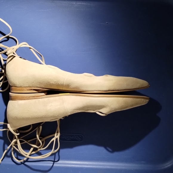 Michael Kors Collection Runway Kallie Suede Flat Beige 6.5 Italy NWOT - Picture 11 of 12